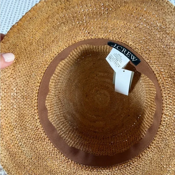J.Crew Natural Straw Bucket Hat - Brown Trim - Picture 4 of 5